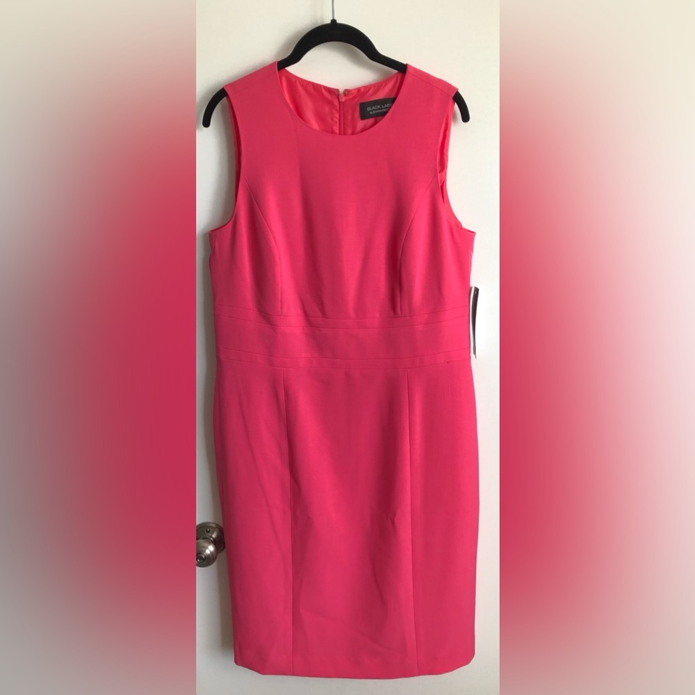 NWT - Black Label Hot Pink Knee Length Dress